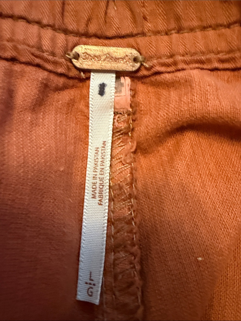 Free People Tahiti Cargo Pants—Orange Corded - Picture 3 of 11